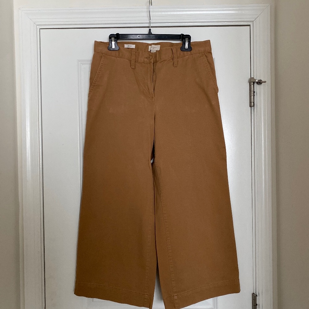 Wide leg cropped pants